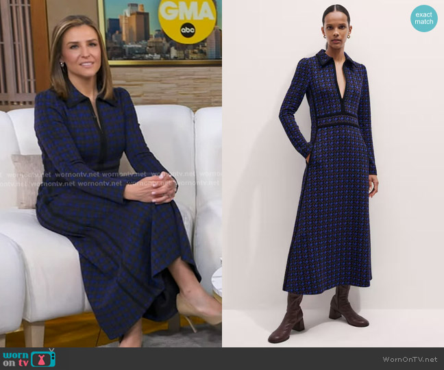 Me + Em Zip Neck Maxi Dress worn by Mary Bruce on Good Morning America