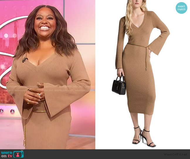 MICHAEL Michael Kors Bell Sleeve Sweater Dress worn by Sherri Shepherd on Sherri