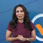 Dr. Taz Bhatia’s burgundy short sleeve mini dress on Today