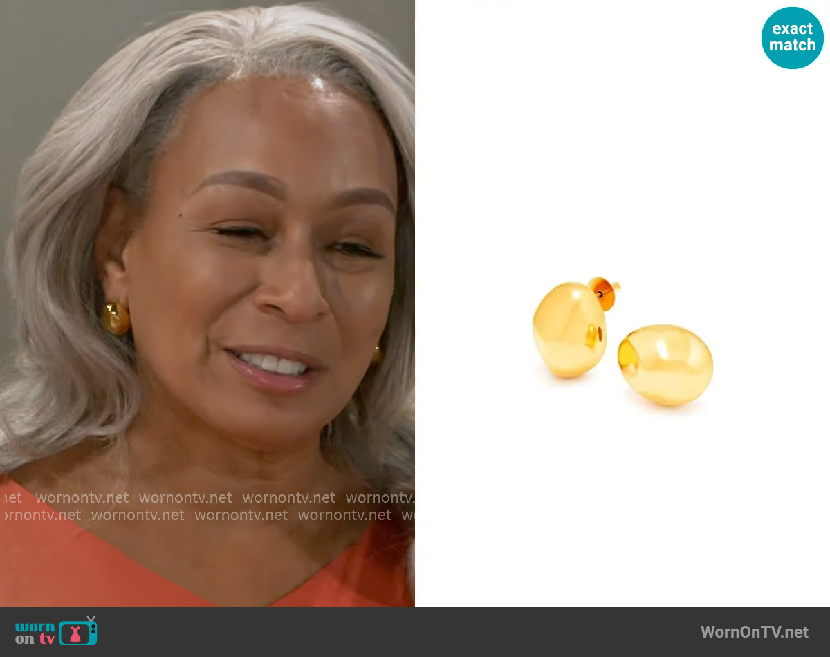 Misho Mini Droplet Studs worn by Anita Dupree (Tamara Tunie) on Beyond the Gates