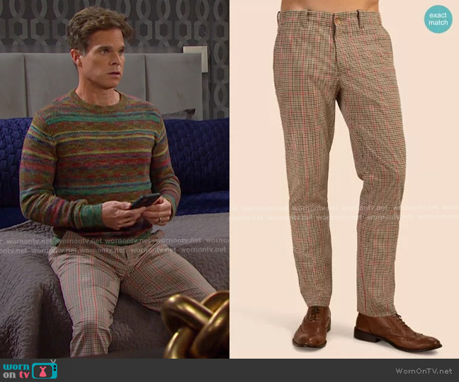 Mr Turk Alex Slim Trouser worn by Leo Stark (Greg Rikaart) on Days of our Lives