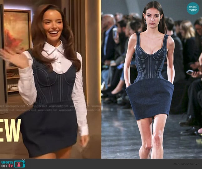 Mugler 2018 Spring Summer Collection worn by Maura Higgin on The Drew Barrymore Show