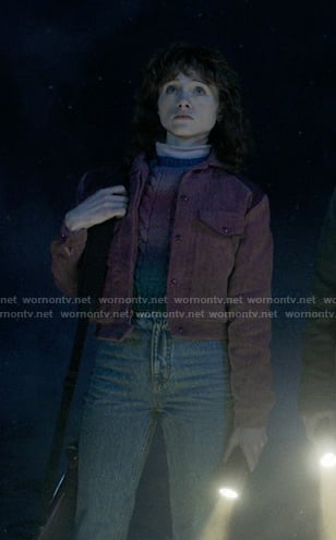 Nancy’s pink jacket on Stranger Things