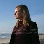 Natalie Morales’ burgundy suede jacket on CBS Mornings