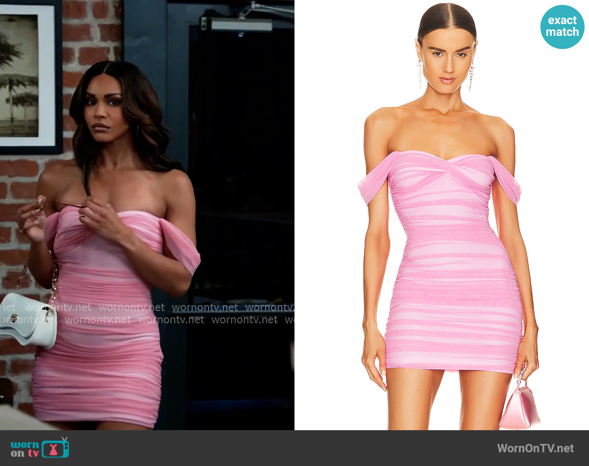 Norma Kamali Walter Mini Dress worn by Cheyenne Barnes (Jordan Coleman) on Tyler Perrys Sistas