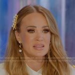 Carrie’s pearl earrings and hairclips on American Idol