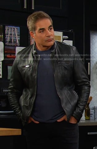 Rafe’s black leather jacket on Days of our Lives