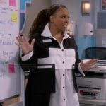 Regina’s colorblock shirtdress on The Upshaws