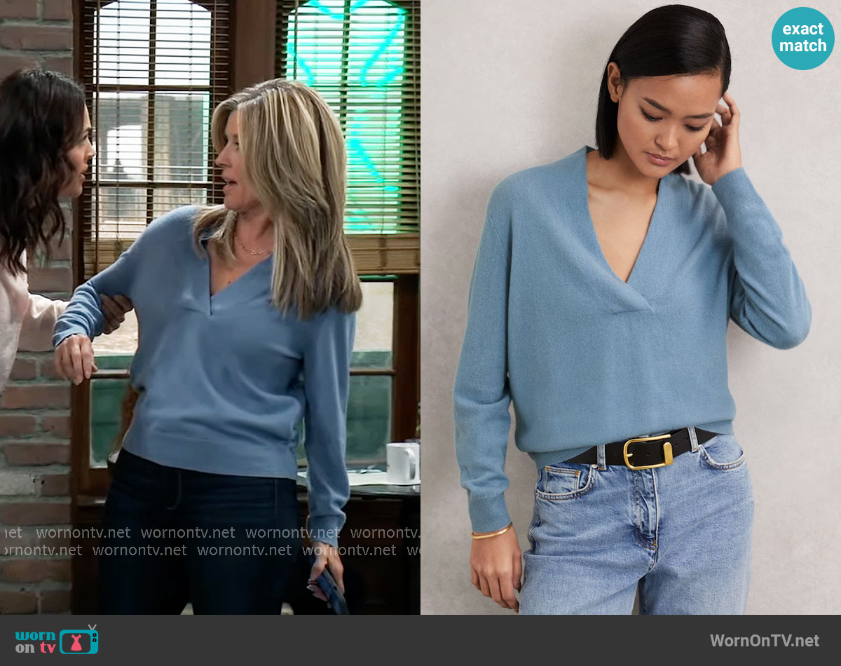 Reiss Mia Sweater worn by Carly Spencer (Laura Wright) on General Hospital