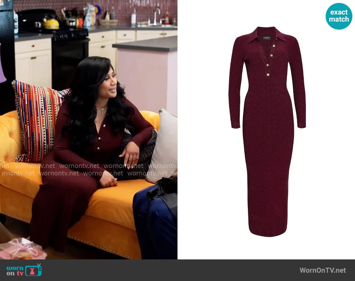 Retrofete Buffy Knit Dress worn by Pam (Angie Beyince) on Tyler Perrys Sistas