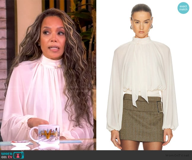 Ronny Kobo Anouk Blouse worn by Sunny Hostin on The View