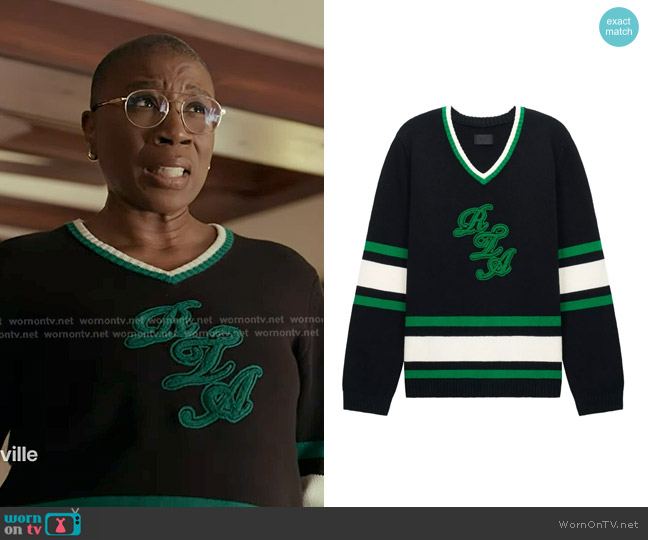 RTA Joshua Logo-print Sweater worn by Henrietta Wilson (Aisha Hinds) on 9-1-1
