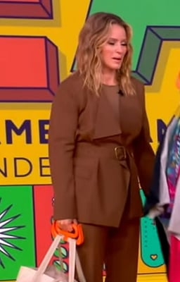 Sara's brown belted blazer on The View