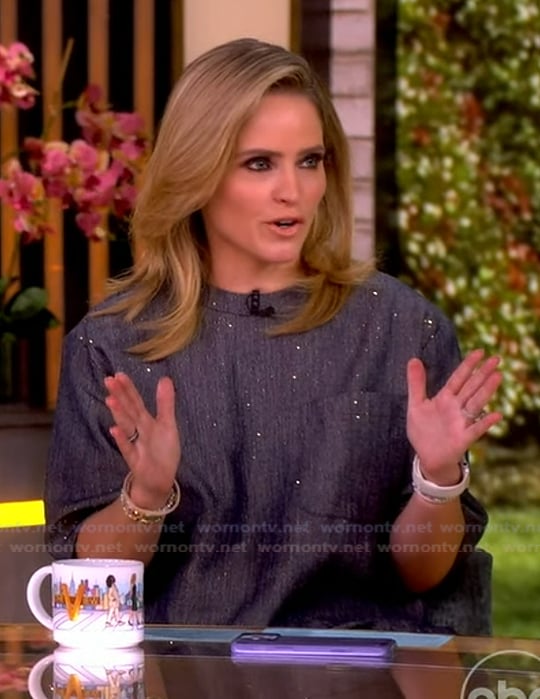 Sara’s sequined denim top and pants on The View