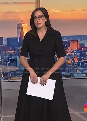 Savannah’s black short sleeve mini dress on NBC News Daily