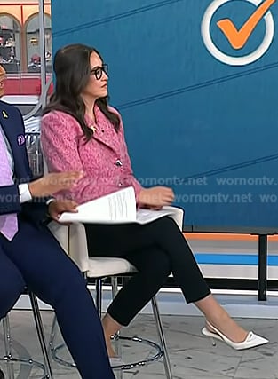 Savannah’s white slingback pumps on Today