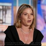 Jenna’s black scoop neck collared top on Today