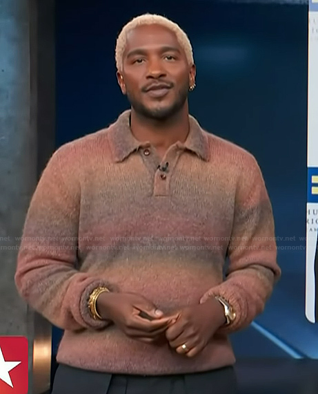 Scott’s ombre collared sweater on Access Hollywood
