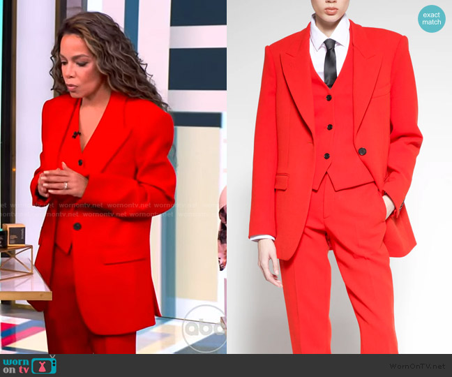 Sergio Hudson Halter Vest worn by Sunny Hostin on The View