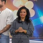 Sheinelle’s grey knit cardigan and pants on Today