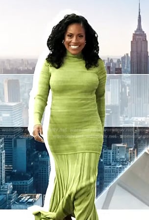 Sheinelle’s green opening scene dress on Today