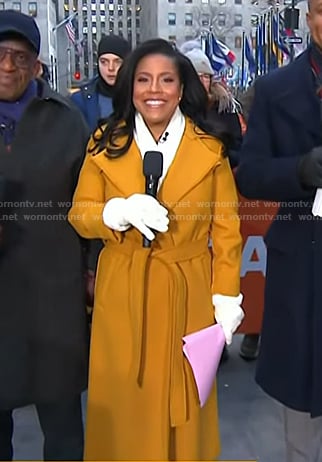 Sheinelle’s yellow belted trench coat on Today