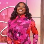 Sherri’s floral print ruched dress on Sherri