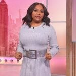 Sherri’s gray metallic knit dress on Sherri