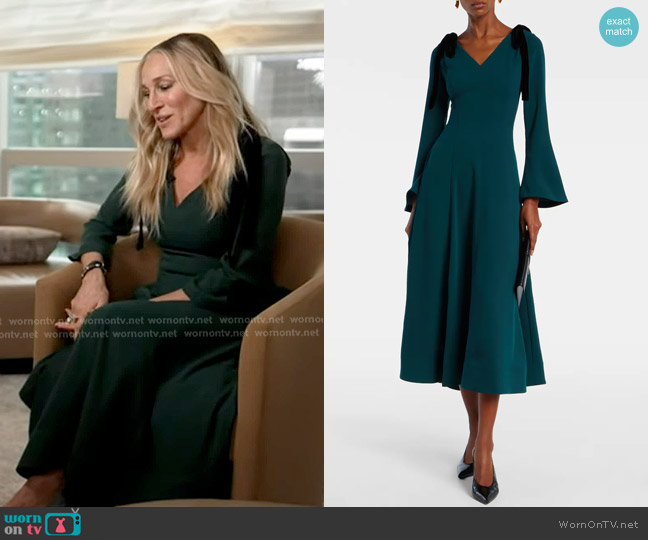 Simkhai Claribel Midi Dress worn by Sarah Jessica Parker on Good Morning America
