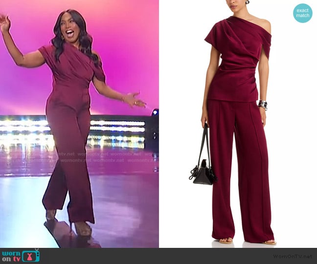 Simkhai Phoebe Draped Top worn by Angela Bassett on The Jennifer Hudson Show