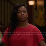 Simone’e red tee on Greys Anatomy