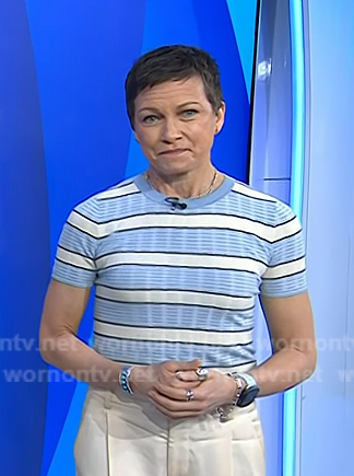 Stephanie’s blue stripe tee on Today