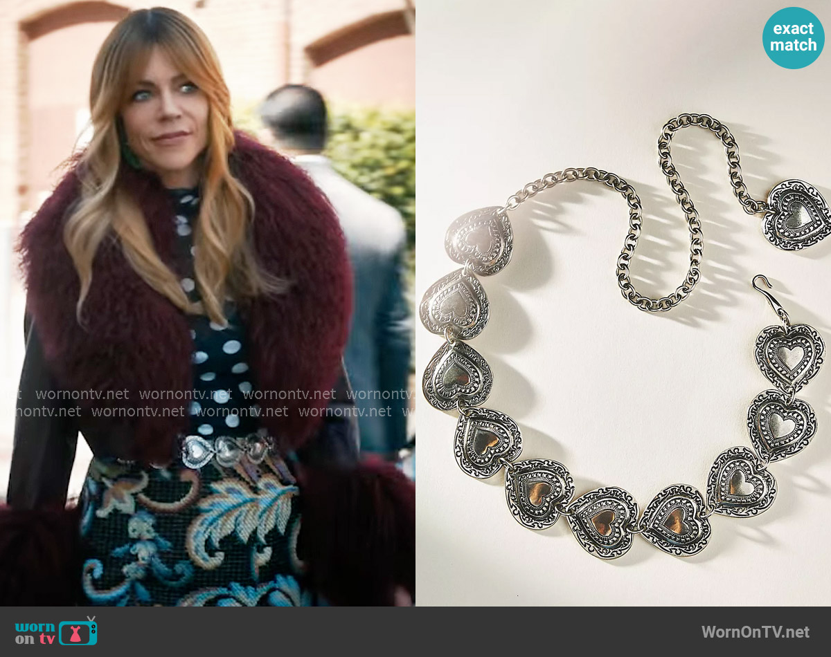 Streets Ahead Heart Chain Belt worn by Morgan Gillory (Kaitlin Olson) on High Potential