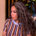 Sunny’s striped top and skirt on The View