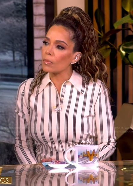 Sunny’s striped polo and skirt on The View
