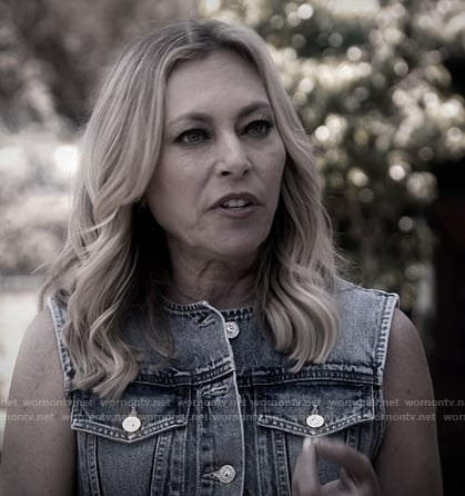 Sutton’s sleeveless denim jacket on The Real Housewives of Beverly Hills