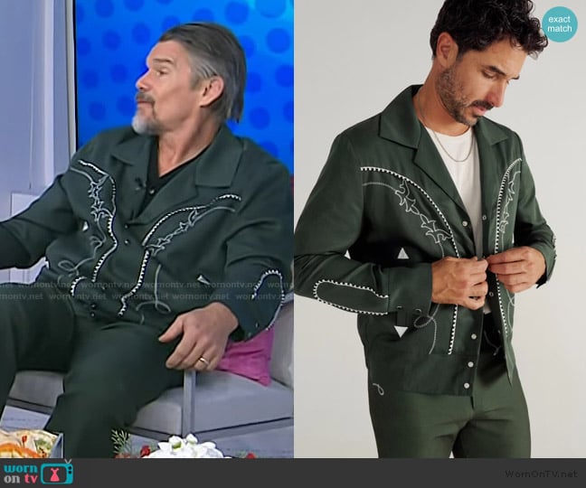 Tecovas Tecovas X H Bar C Birthday X Bolero Jacket worn by Ethan Hawke on Today