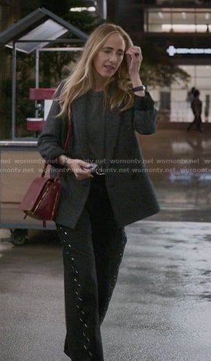 Teddy’s black studded pants on Greys Anatomy