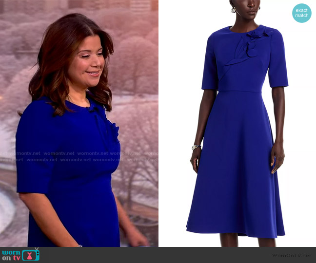 Teri Jon by Rickie Freeman Crepe Dress worn by Ana Navarro on The View