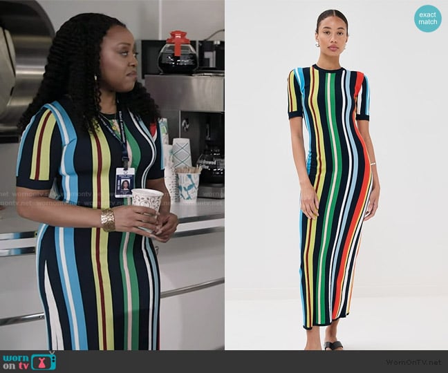 The Elder Stateman Unrugby Maxi Dress worn by Janine Teagues (Quinta Brunson) on Abbott Elementary