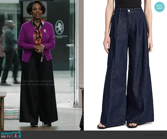 Theory Pleated Wide Pants worn by Barbara Howard (Sheryl Lee Ralph) on Abbott Elementary