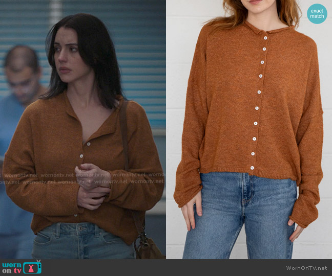 Things Between Piper Button-Front Cardigan worn by Jules Millin (Adelaide Kane) on Greys Anatomy