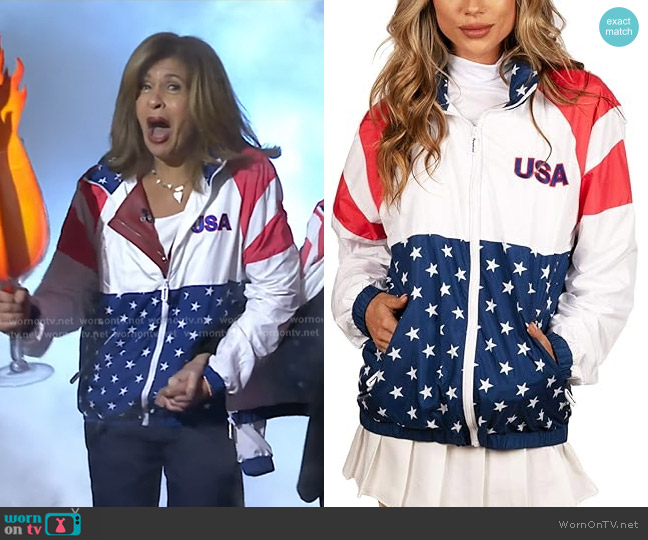 Tipsy Elves Windbreaker Jackets worn by Hoda Kotb on Today