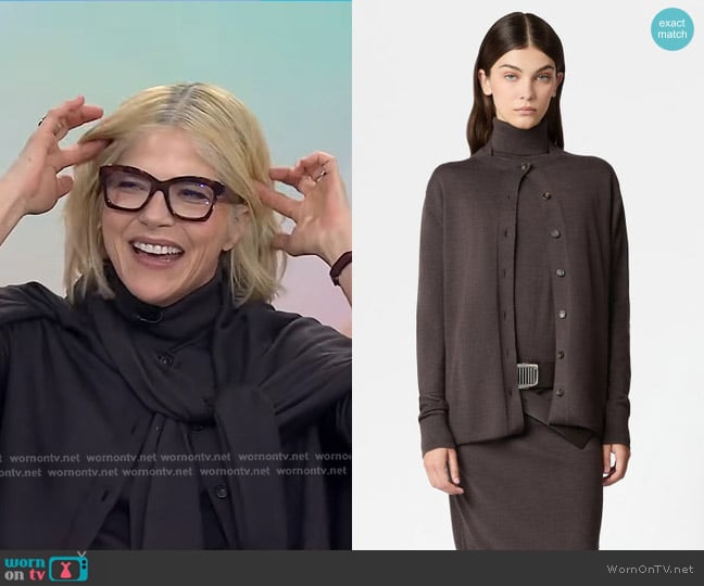 Tod's Wool and Silk Cardigan worn by Selma Blair on Today