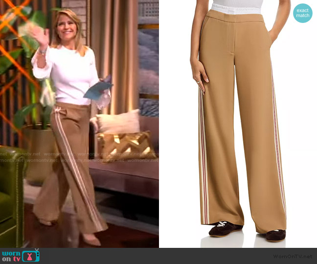 Veronica Beard Eugene Side Stripe Pants worn by Sara Haines on The View