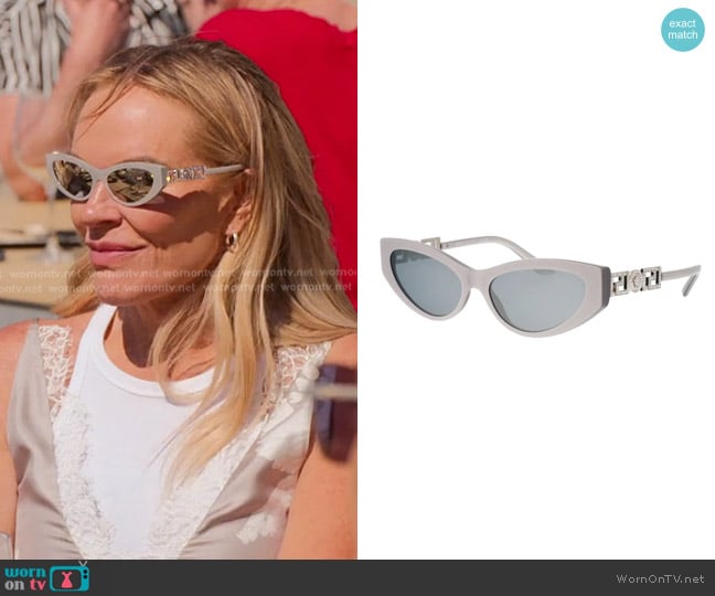 Versace Oval-frame Sunglasses worn by Heather Gay on The Real Housewives of Salt Lake City