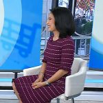 Vicky’s red striped knit dress on Today