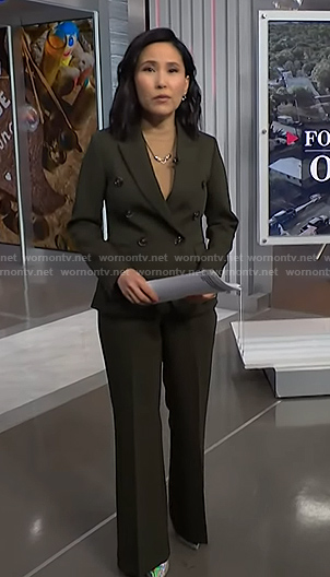 Vicky’s green blazer and pants on NBC News Daily