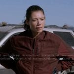 Violet’s burgundy bomber jacket on Chicago Fire