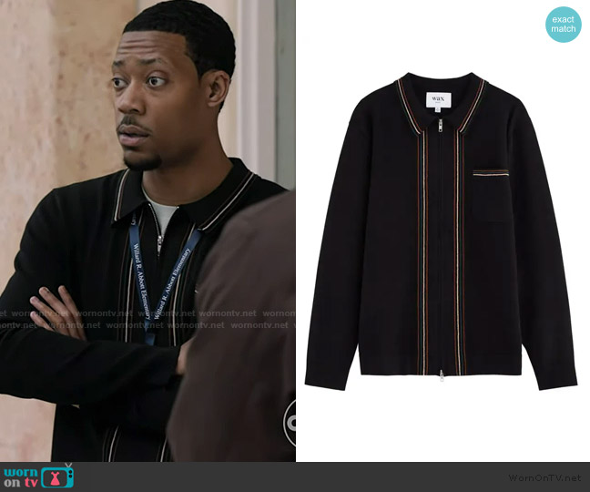 Wax London Amble cotton blend polo shirt worn by Gregory Eddie (Tyler James Williams) on Abbott Elementary
